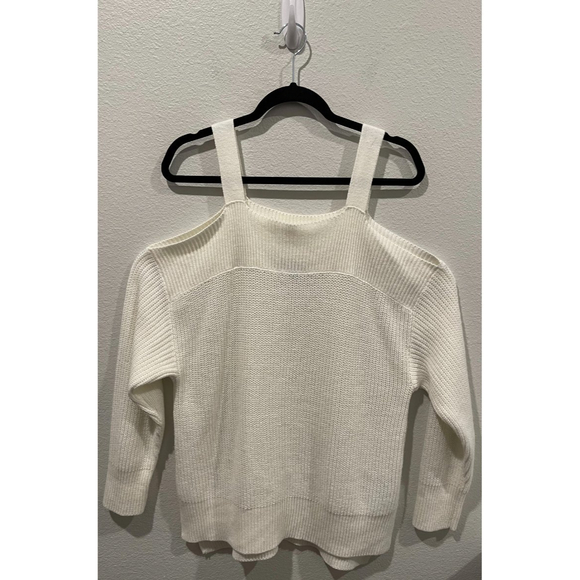SANCTUARY Winter White Ivory Bare Off Shoulder Sweater - Picture 2 of 4
